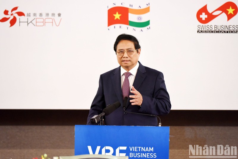 PM Pham Minh Chinh speaks at the event (Photo: NDO)