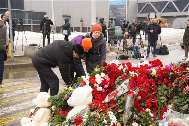 Russia observes a national day of mourning on March 24 after the terrorist attack. (Photo: VNA)