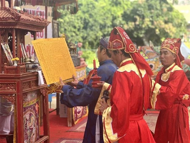 A ritual at the ceremony. (Photo: VNA)