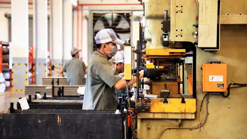 Workers at the Giang Dien Industrial Park in Dong Nai Province. (Photo: VNA)