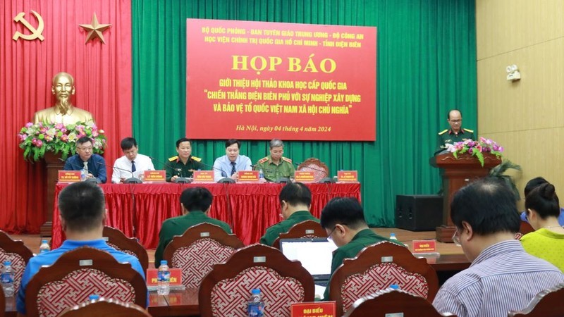 The press conference held on April 4 to provide information about a national symposium on the Dien Bien Phu Victory.
