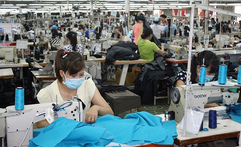 A garment factory in Vietnam.