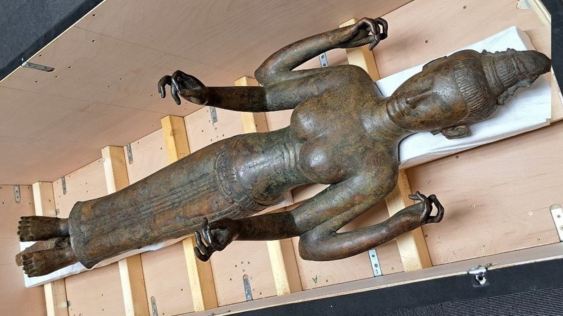 The bronze statue of Goddess Durga. (Photo: Department of Cultural Heritage) 