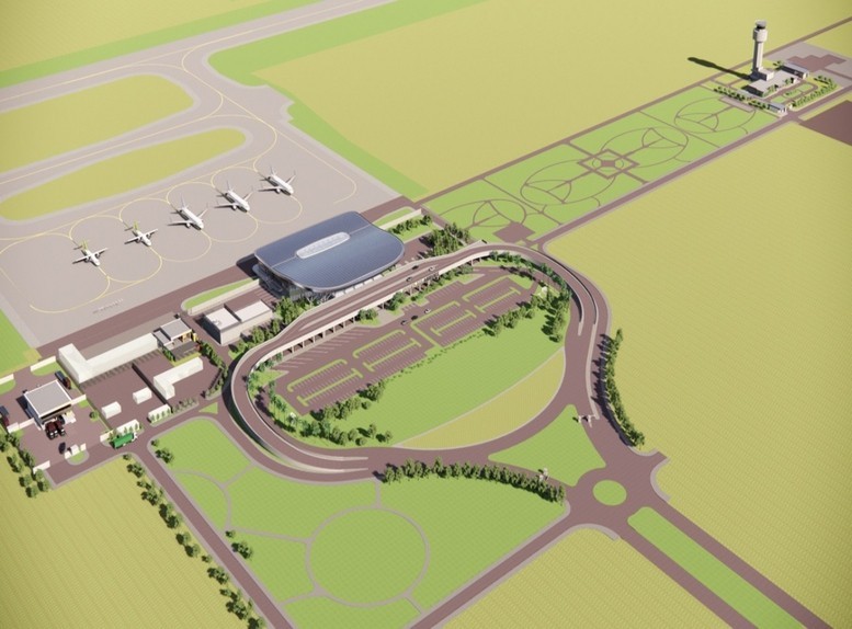 A rendering of Quang Tri Airport.