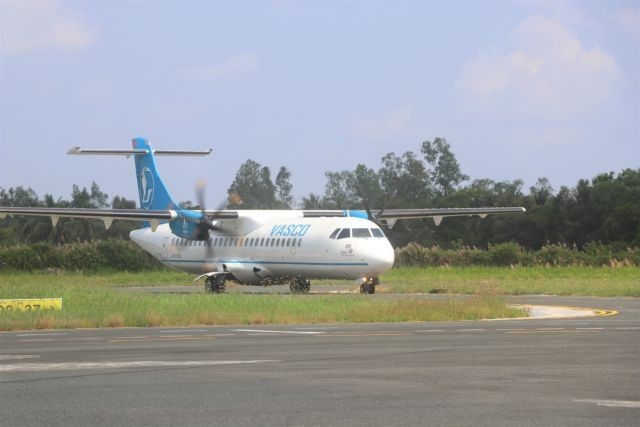 An aircraft at Ca Mau Airport.