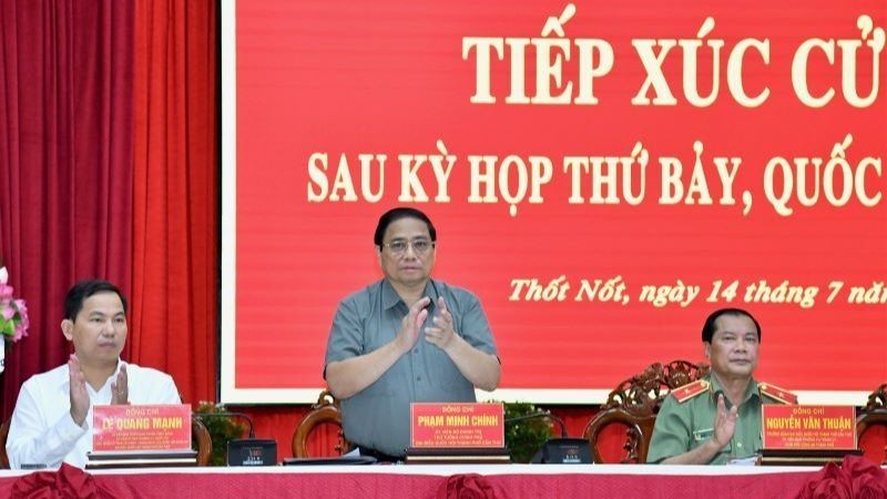 PM Pham Minh Chinh at the meeting with Can Tho voters.