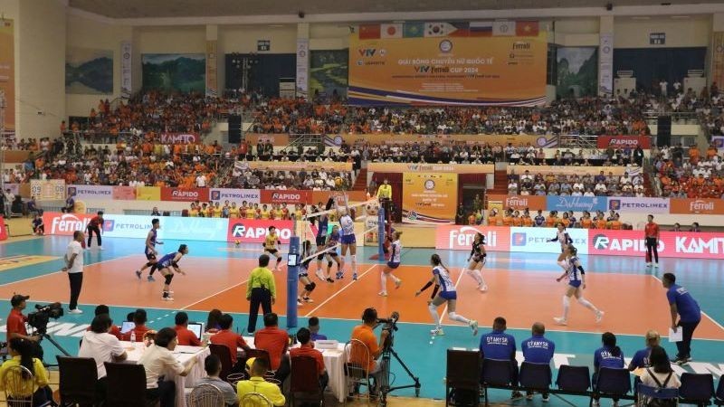 The match between Vietnam and Kuanysh (Kazakhstan). (Photo: Duc Phuong)