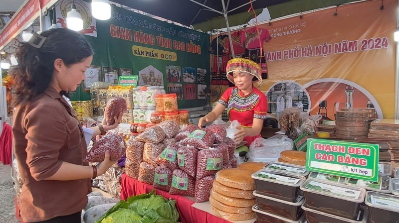 Vietnamese products on display at the 2024 Vietnamese Products Week in Dan Phuong District.