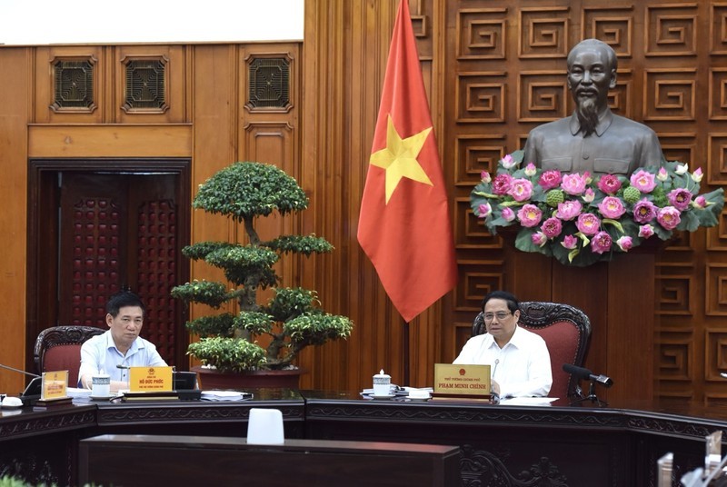 PM Pham Minh Chinh speaks at the meeting. (Photo: NDO/Tran Hai)