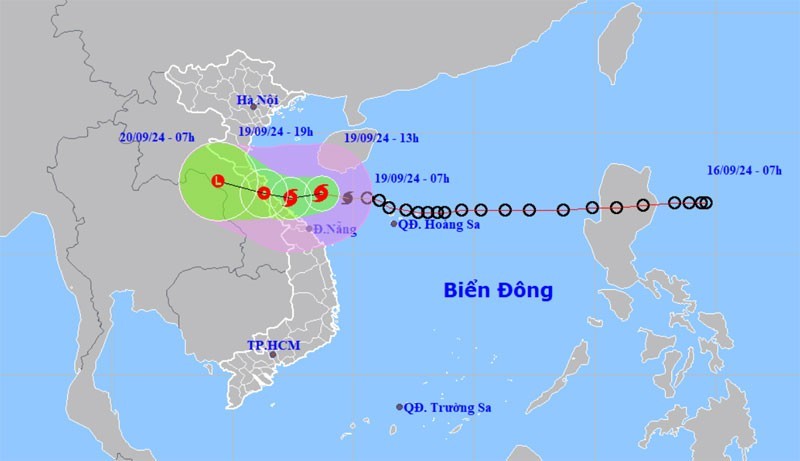 The path of Tropical Storm Soulik. (Source: NCHMF)