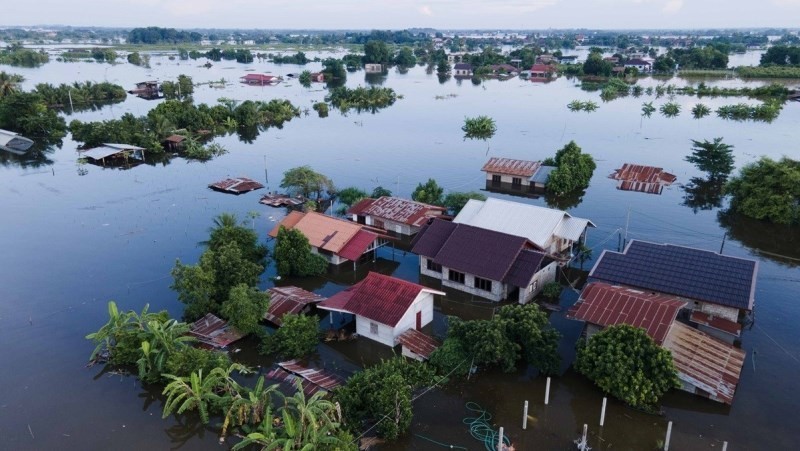 Flooding in Vientiane, Laos (Photo: VNA)