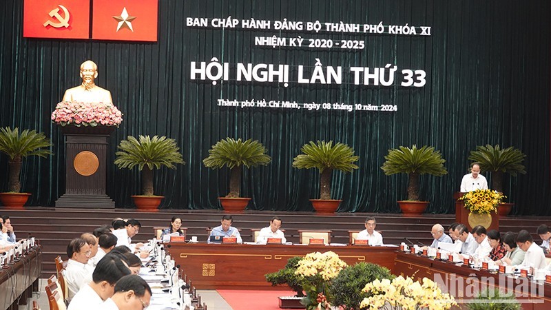 A meeting of the Ho Chi Minh City Party Committee.