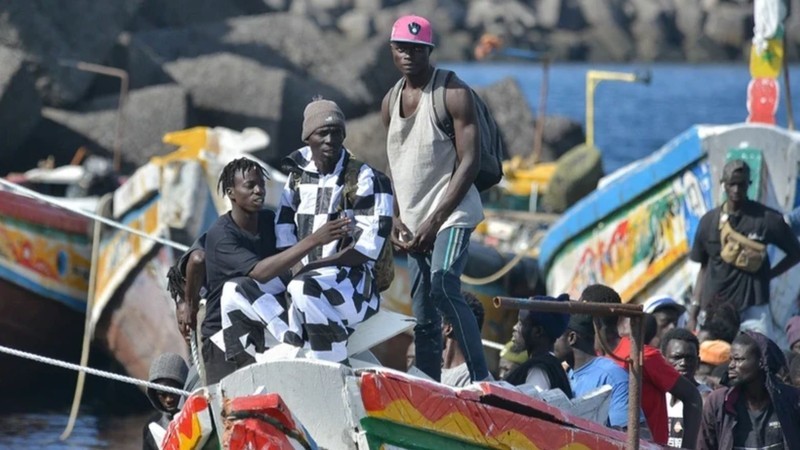 Migrants in Canary, Spain. (Photo: VNA/AFP)