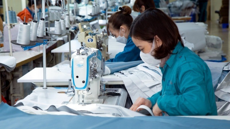 A garment factory in Vietnam.