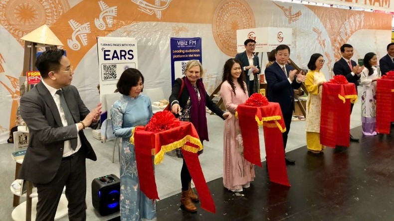 The opening of Vietnam's book space at the Frankfurt Book Fair.