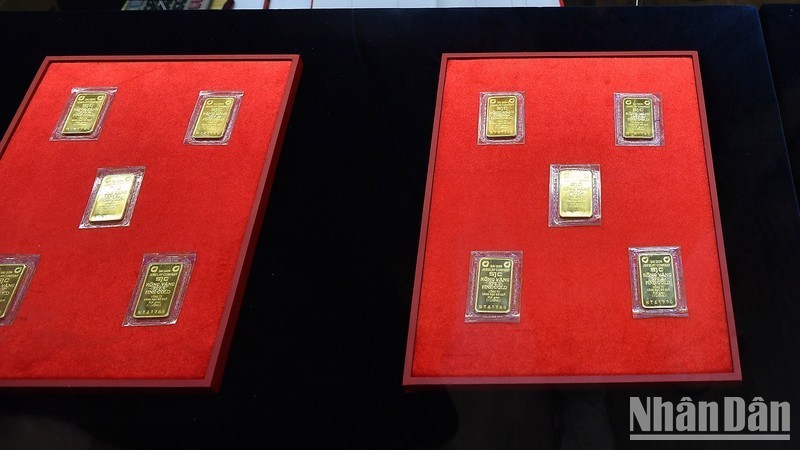 The difference between the domestic and international gold prices has been narrowed. (Photo: Thanh Dat)