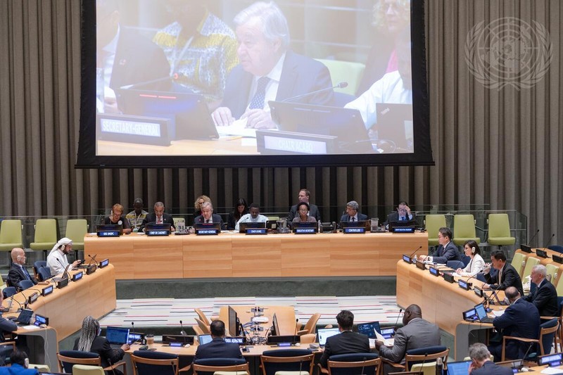 Secretary-General António Guterres addresses the meeting to introduce the Proposed Programme Budget for 2025. (Photo: UN)