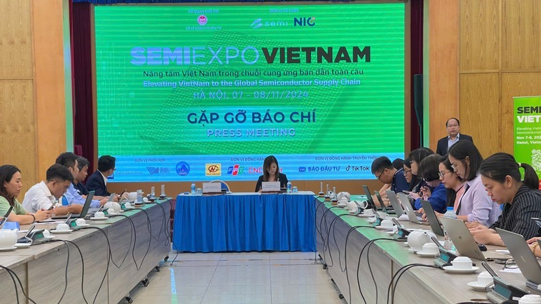 The press briefing to announce SEMIExpo Vietnam 2024.