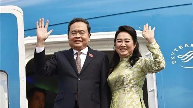 NA Chairman Tran Thanh Man and his spouse Nguyen Thi Thanh Nga (Photo: VNA)