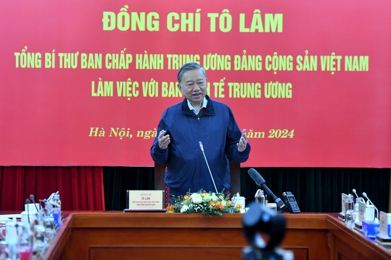 General Secretary To Lam speaks at the event. (Photo: Dang Khoa)