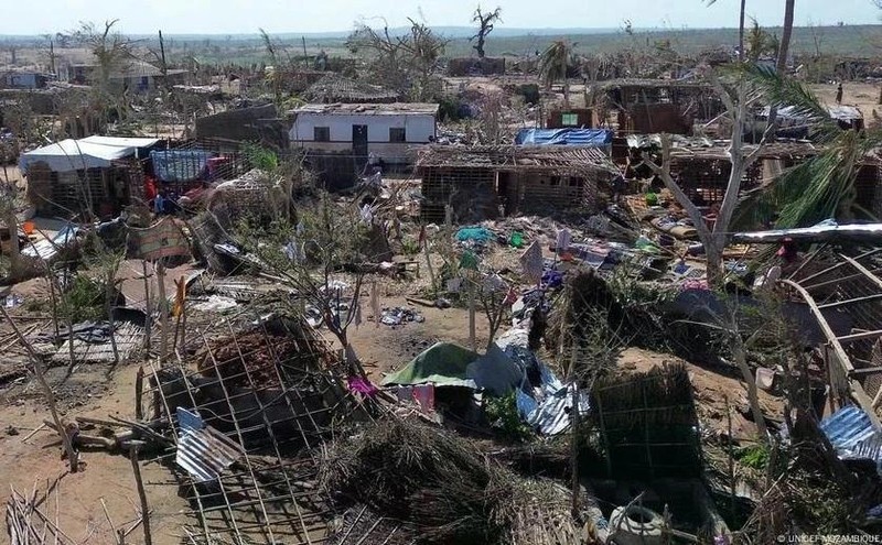 Houses damaged by Cyclone Chido in Mozambique (Photo: UNICEF)