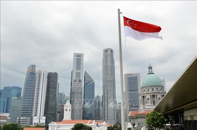 Singapore held a National Day Parade on Wednesday to celebrate its 58th anniversary at Padang, an open playing field near the iconic Marina Bay, with a military show, performances and fireworks. (Photo: VNA)