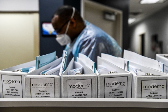 Moderna MRNA.O on Wednesday said clinical trial data showed its updated COVID-19 vaccine will likely be effective against the highly-mutated BA.2.86 subvariant of the coronavirus that has raised fears of a resurgence of infections.