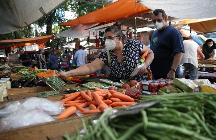 Brazil's financial market upgraded its economic growth forecast for 2024 from 2.20 percent to 2.23 percent, but downgraded expected growth for 2025 from 1.92 percent to 1.89 percent, the Central Bank of Brazil said Monday.