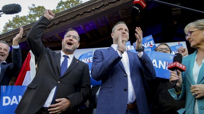 The first results from Austria's parliamentary election held in Vienna on Sunday showed that the far-right Freedom Party is leading the national vote and set to secure its first-ever general election win.