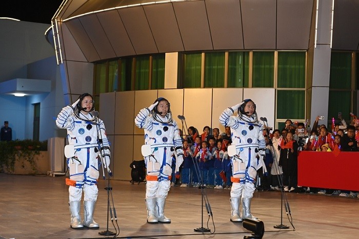 China launched the Shenzhou-19 crewed spaceship on Wednesday, sending three astronauts -- including the country's first female space engineer -- to its orbiting space station for a six-month mission.