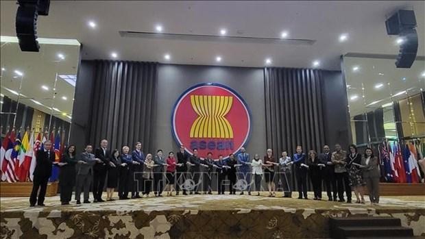 Delegates at the 12th consultation between the IAI Task Force and ASEAN partners. (Photo: VNA)