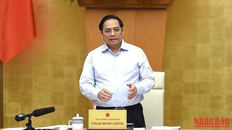 PM Pham Minh Chinh speaks at the session. (Photo: NDO)