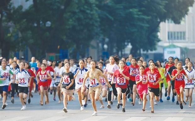 Athletes at the 2019 Run for the Peace. (Photo: hanoimoi.com.vn)