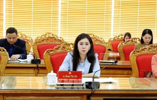 Vice Chairwoman of the People’s Committee of the northern province of Lang Son Doan Thu Ha speaks at the event. (Photo: VNA)