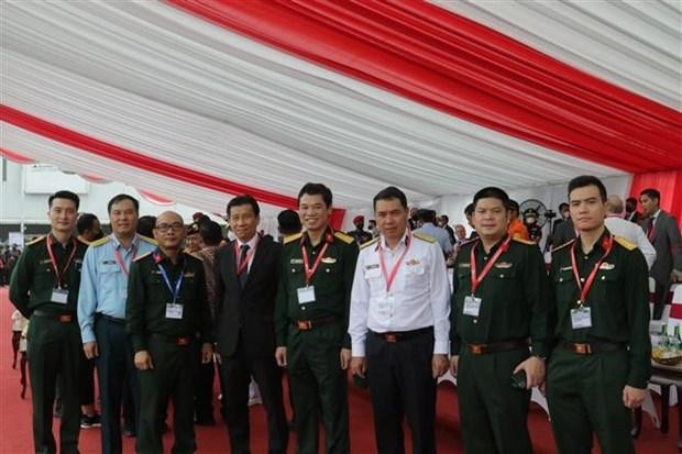 The Vietnamese delegation at the event. (Photo: VNA)