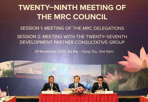 The 29th Meeting of the Mekong River Commission (MRC) Council was held in the southern province of Ba Ria-Vung Tau on November 24. (Photo: VNA)