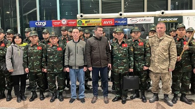 The Vietnamese soldiers arrive in Turkey’s Hatay Province. (Photo: VNA)