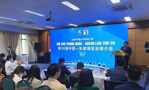 The February 21 briefing on the 20th China-ASEAN Expo (CAEXPO) (Photo: VNA)