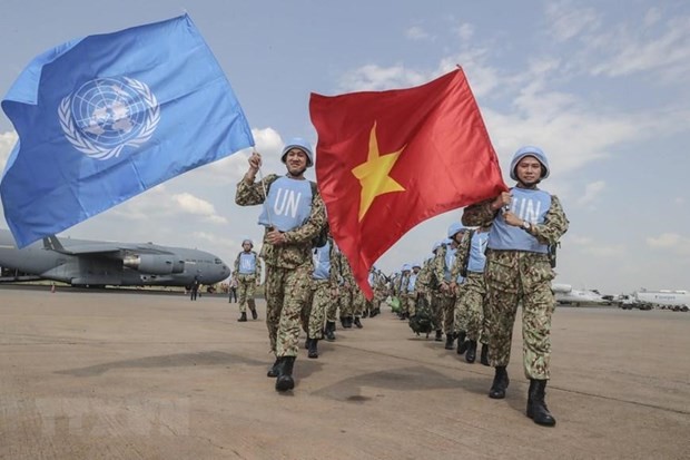 Members of Vietnam's Level-2 Field Hospital Rotation 1 depart for the UN peacekeeping mission in South Sudan in October 2018. (Photo: VNA)