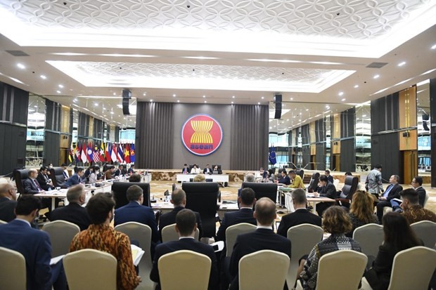 Delegates at Joint Press Release 30th ASEAN-EU Joint Cooperation Committee (JCC) Meeting Convenes in Jakarta on February 24 (Photo: asean.org)