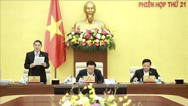NA Vice Chairman Nguyen Duc Hai speaks at the event (Photo: VNA)