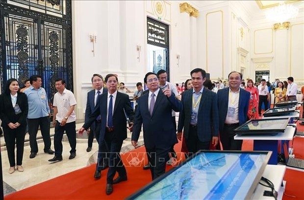 Prime Minister Pham Minh Chinh at the conference on master plan announcement and investment promotion of Khanh Hoa (Photo: VNA) 