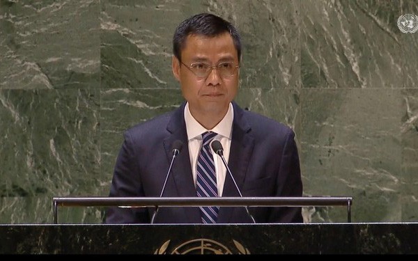 Ambassador Dang Hoang Giang speaks at the Conference. (Photo: VNA)