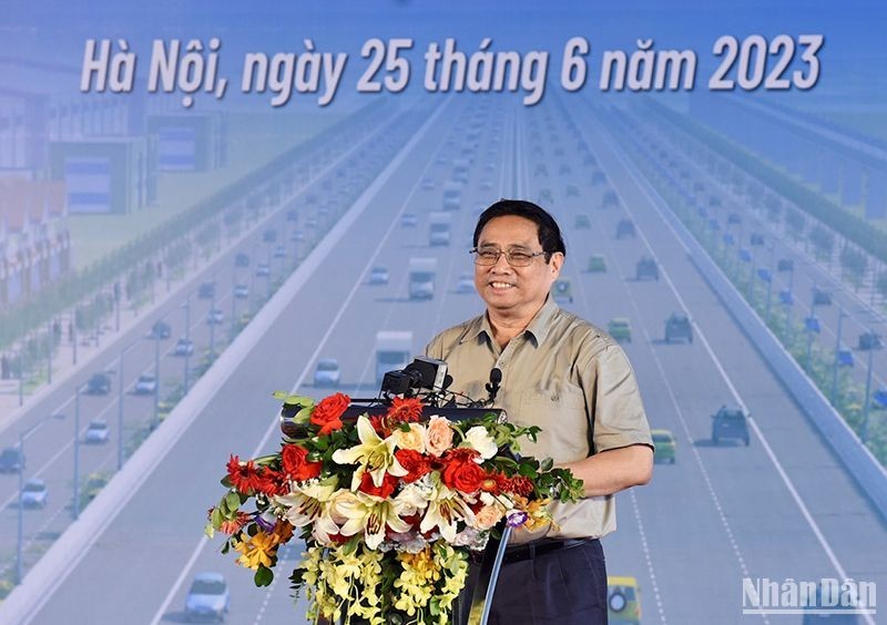 PM Pham Minh Chinh speaks at the ceremony. (Photo: NDO/Tran Hai)