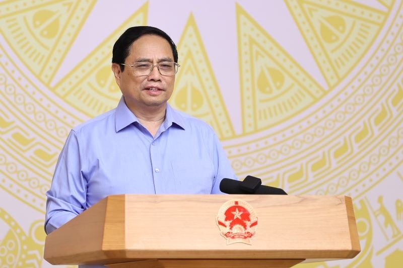 PM Pham Minh Chinh speaks at the meeting