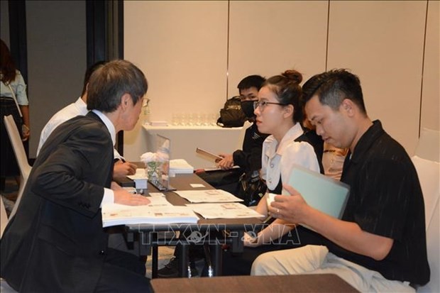 The job festival helps Japanese firms recruit labourers in Da Nang. (Photo: VNA)