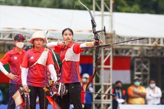 Do Thi Anh Nguyet is one of Vietnam's athletes taking part in the World Archery Championships in Germany from August 1-7.(Photo: VNA)