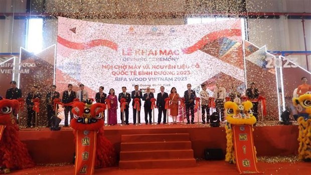 The international wood material, woodworking machinery fair –BIFA WOOD Vietnam 2023 opens in the southern province of Binh Duong on August 9 (Photo: VNA)