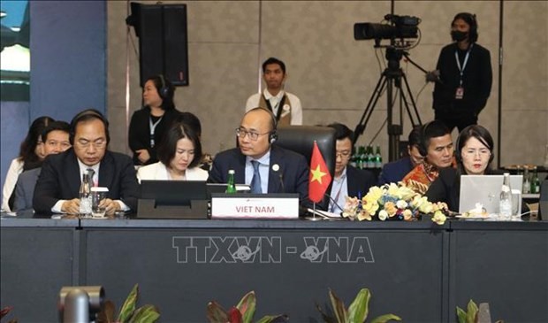 Vietnamese delegation at the event (Photo: VNA)