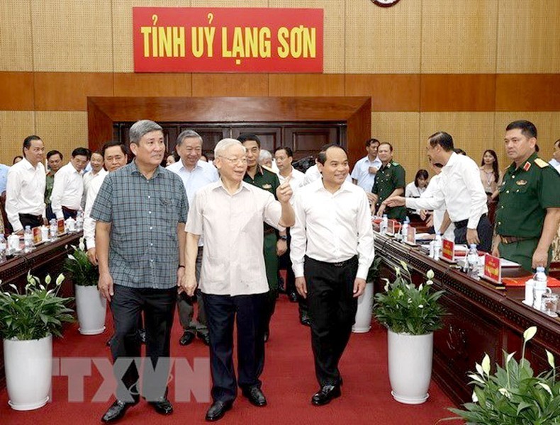 Party General Secretary Nguyen Phu Trong pays a working visit to Lang Son Province. (Photo: VNA)